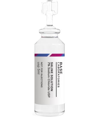 Base Labs 7% Hypertonic Saline Solution for Nebulizer Machine - 50 Vials 5ml Unit Dose - Respiratory Treatment for Clearing Lungs, Mucus, and Congestion - Buy Online on GoSupps.com