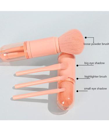 Bling Toman 4 in 1 Makeup Brush Set - Travel Portable Eyeshadow Lip Face Brush with Cleaning Mat - Pink - Buy Online on GoSupps.com