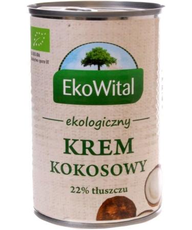 EKOWITAL Coconut cream 22 vet BIO 400 ml - Buy Online on GoSupps.com
