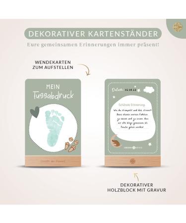 Life Compass Milestone Cards - 55 Magical Monthly Maps & Wooden Card Stand | Perfect Baby Shower Gift with Beautiful Packaging - Buy Online on GoSupps.com