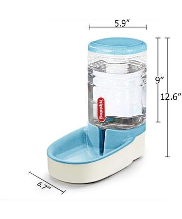 PHABULS Automatic Cat Feeder & Dog Water Dispenser 3.8L - Double Bowl Design - Small & Big Pets - Blue - Buy Online on GoSupps.com