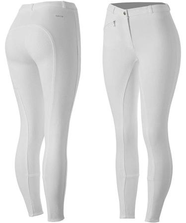HORZE Active Women's Silicone Grip Full Seat Breeches - White, Size 32 - Buy Online on GoSupps.com