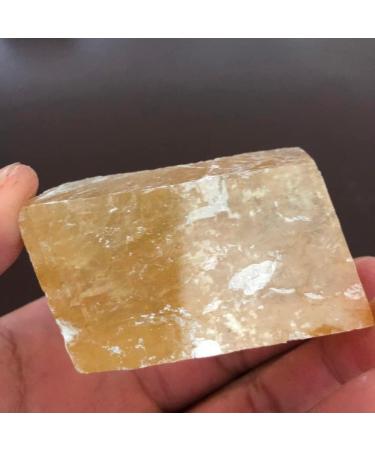 1pcs Crystal Stone Calcite Quartz Stone Rhombus Raw Specimen Natural Yellow calcspar Gemstone - Buy Online on GoSupps.com