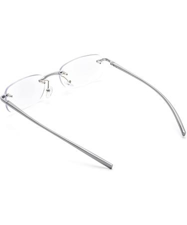 Shop Interior 2-Pack Borderless Blue Light Filter Reading Glasses for Men & Women - Lightweight Spring Hinge Anti-Blue Computer Glasses (1.00) - Buy Online on GoSupps.com