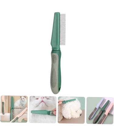 POPETPOP Peigne D m ler pour Chats et Chiens Peigne de Toilettage Dents Fines avec Manche pour limination des Poils Outil Pratique pour Animaux de Compagnie Olive Vert Dents - Buy Online on GoSupps.com