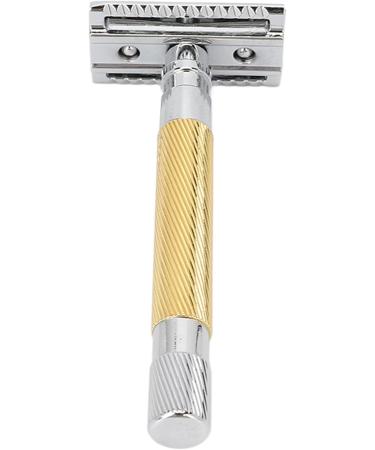 Premium Manual Safety Razor - Ergonomic & Travel-Friendly Gold Razor for Home Use - Buy Online on GoSupps.com