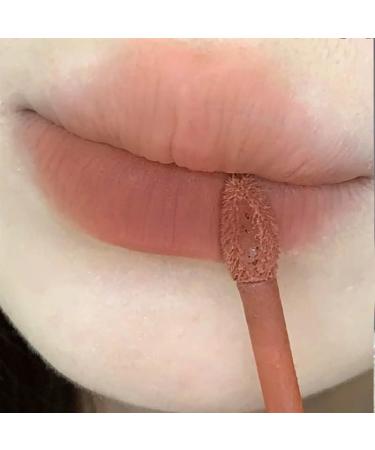 BADALO Velvet Mist Water Mist Lip Mud Soft Silky Matte Matte Vegan White NonStick Lip Gloss Lip Glaze Lipstick Size 6Wait for a cup of flowers - Buy Online on GoSupps.com