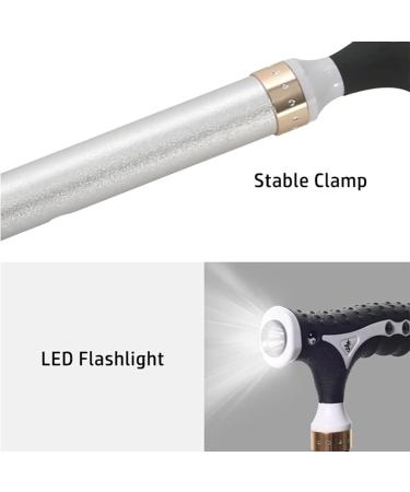 Portable Folding Cane Seat Aluminum Height Adjustable Combo Walking Stick Chair 3 Legs Cane Adjustable g Stick with LED Light Unisex for Elderly Senior Light Trave Surprise Gift - Buy Online on GoSupps.com