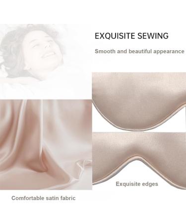 Silky Satin Eye Mask Set of 4 with Headband & Scrunchies - Perfect Travel Eye Covers - Pink - Sleep Comfort for Women - Buy Online on GoSupps.com