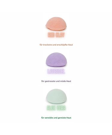 TheraCare Konjac Sponge Set - 3 Organic Sponges for Face & Body Care | Ideal for All Skin Types - International Shipping Available - Buy Online on GoSupps.com