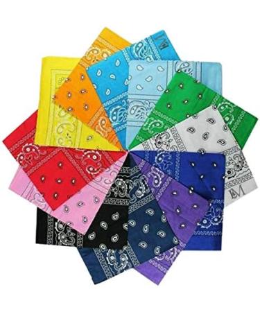 Beelooom 18Pc Men and Women Multifunctional Scarf Printed Headscarf Handkerchief Turban Hair Band Dust Mask (Random Color) - Buy Online on GoSupps.com