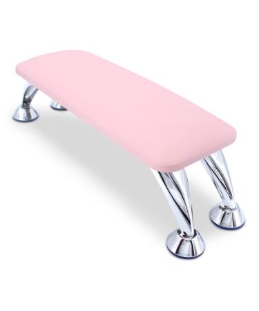 Big Nail Arm Rest Cushion, Microfiber Leather Manicure Hand Rest, Professional Nail Hand Rest Cushion Pillow Stand (Pink)