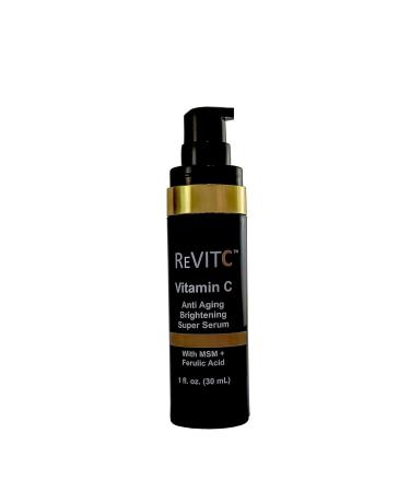 ReVitC Vitamin C Anti-Aging Super Serum - Anti-Wrinkle Face & Neck Treatment with Hyaluronic Acid MSM & Ferulic Acid | International Shipping - Buy Online on GoSupps.com