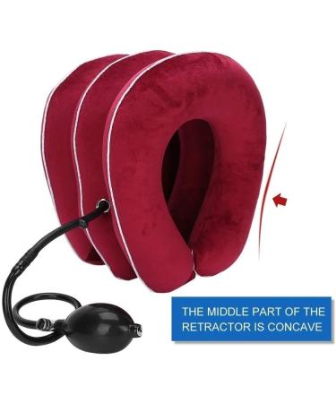 SSDDDLZEQ Luft-Blasbar Neck Support - Cervical Spine Decompression & Pain Relief - Red - Buy Online on GoSupps.com