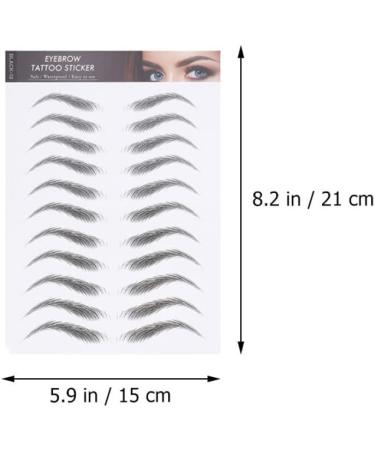 FOMIYES 9 Sheets Waterproof Eyebrow Stickers Black Stickers Eyebrow Transfers for Women Artificial Eyebrow - Buy Online on GoSupps.com