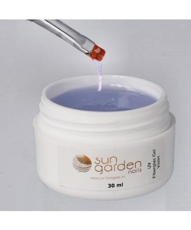 UV Fiberglas Gel Violet 30ml - Premium Clear Finish Top Coat for Nail Art Pedicure & Manicure - High Gloss Yellow Protection - Buy Online on GoSupps.com