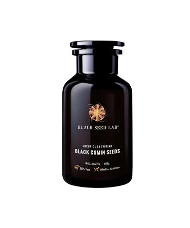 Luxurious Black Cumin Seeds 500g - Sourced Eqyptian Nigella Sativa Seeds | Packed in Beautiful Miron Violet Glass Apothecary Jar - Improve Overall Wellbeing | Made by BLACK SEED LAB in UK