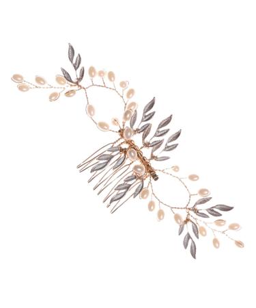 minkissy Accessories pearl hair comb tiara hair accessories hair pearls accessories for women pearl hair pin bridal hair comb prom hair clips hair combs for wedding alloy bride Beads Comb