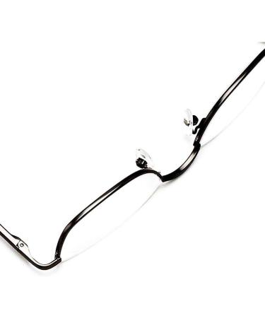 Kokobin Half-Frame Reading Glasses - Metal Crescent Lens +1.5 | Spring Hinges for Men & Women | 3-Pack Narrow Readers - Buy Online on GoSupps.com