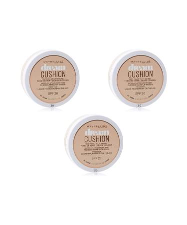 Maybelline New York Paris Dream Cushion Liquid Foundation Cushion - 30 Sand, Pack of 3