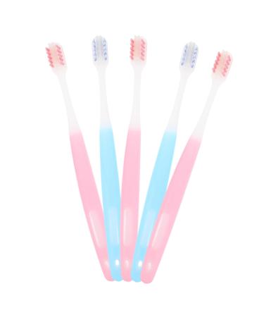 Beaupretty 5 piece Small head soft toothbrush household toothbrush portable toothbrush toothbrush for braces wear -resistant toothbrush home accessories household toothbrush