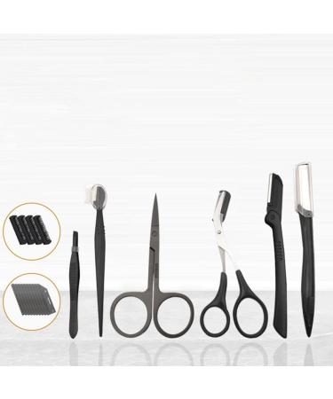 FRCOLOR Beauty Makeup & Eyebrow Tools Set - 2 Facial Razors for Women | Brow Trimmer & Grooming Kit | Black - Perfect Eyebrow Shaver & Face Razor - Buy Online on GoSupps.com