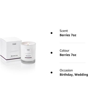 Luxury Scented Candle Gift for Women | Natural Wax Blend | 45 Hours Burn Time | Hotel Collection - Berries (7oz) - Buy Online on GoSupps.com