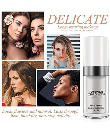  Bibonse TLM Color Changing Foundation 30ml White Liquid Foundation Flawless Color Changing for Mature Skin Moisturizing Waterproof Color Changing Makeup Corrector - Buy Online on GoSupps.com