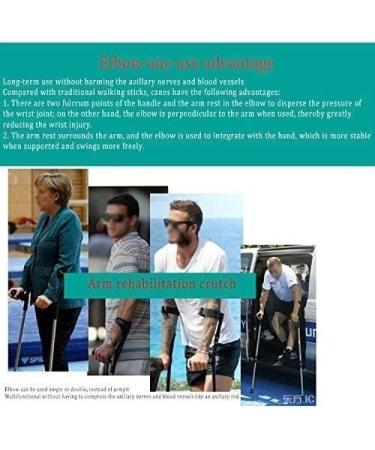 ATHUAHLR Forearm Crutches Adjustable Cane Forearm Crutches Ergodynamic Lightest Crutch with an Integrated Shock Absorber Stops Height Adjustable - for Standard and Tall Adults StandardPair Lightweight - Buy Online on GoSupps.com