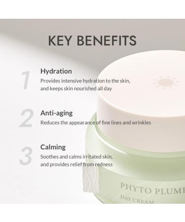 MIZON Phyto Plump Collagen Day Cream - 85% Plant Collagen Anti-Wrinkle Hydrating Vegan Formula (50ml) - Best Natural Skincare for Elasticity - Buy Online on GoSupps.com