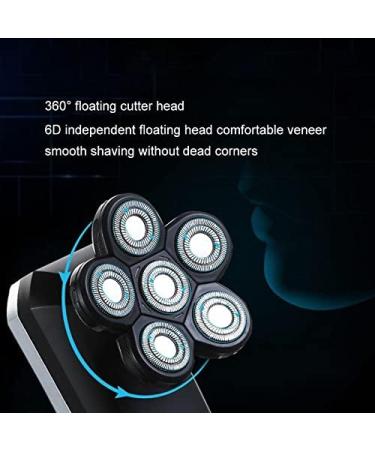 Buy Gold 6-in-1 Rechargeable Electric Razor for Men | LCD Display Bald & Wet/Dry Shaving Grooming Kit - Buy Online on GoSupps.com