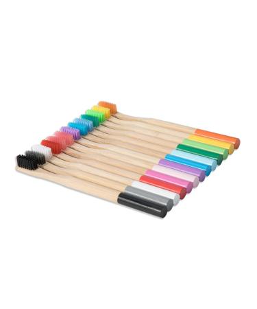 FRCOLOR 4pcs Bristle Toothbrush Soft Adults Natural Charcoal Toothbrush Tooth Brush Toothbrushes Sensitive Toothbrush Charcoal Toothbrushes Wooden Organizer Manual 1 Count (Pack of 1) Orange
