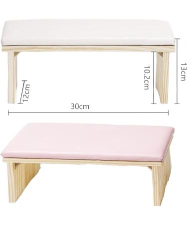 Bohue Nail Arm Rest Wooden Manicure Hand Pillow Comfortable Nail Hand Cushion Nail Tools Professional Hand Pad for Nail Salon (White) - Buy Online on GoSupps.com