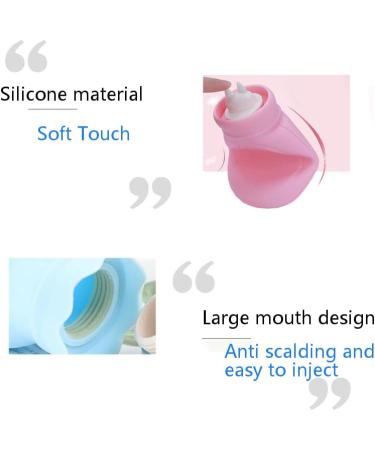 Royal Hong Beauty Mini Hot Water Bottle with Knitted Cover - Blue Rhombus Design | Pain Relief, Hot Compress, Hand Warmer | Silicone 320ML - Buy Online on GoSupps.com