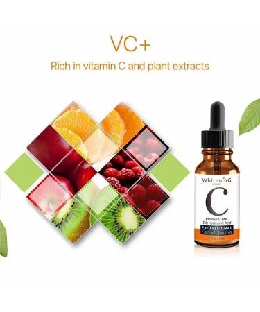 Organic Vitamin C Serum for Face - Anti Aging Brightening Serum with Hyaluronic Acid for Dark Spot Correction, Fine Lines & Wrinkles - Anti Wrinkle, Dark Circles, Age Spots, Pore Cleanser, Acne Scars - Buy Online on GoSupps.com