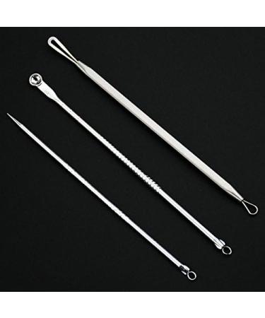 Blackhead Extractor Blackhead Remover - 3Pcs for Skin Cleanser Tool Blackhead Remover Tool Comedone Extractor Skin Cleansing Stainless Steel Needles Pimple Remover - Blackhead Remover - Buy Online on GoSupps.com