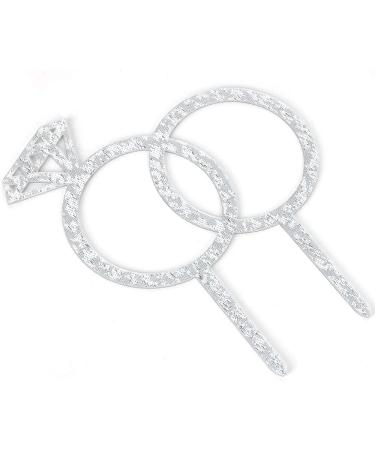Diamond Ring Cake Topper - Engagement Wedding Bridal Shower Valentine Party Decoration - Buy Online on GoSupps.com