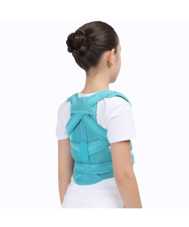 DFHBFG Adjustable Back Corset Posture Corrector Belt Shoulder Support Waist Brace Back Posture Correction for Adults KidsFor Girl Boy(Blue Large-L) Large-L Blue