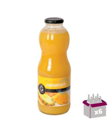 6x1L in glass - Pure RIOBA pineapple juice
