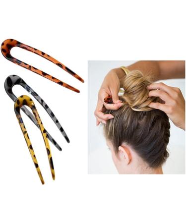 Vasemele 3 Pieces Uper Shape Hairpin Vintage U Shape Hairpin French Style Hairpin Hairpin Hairpin Bun Chopsticks Hairpins - Buy Online on GoSupps.com