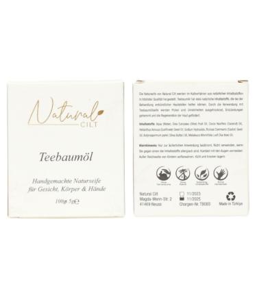 Natural Cilt Tee Baum Oil Soap - 100% Natural Handmade Shower Soap for All Skin Types - Certified Quality Tea Tree Soap (1 Pack) - Buy Online on GoSupps.com