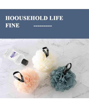 Set of 3 Premium Quality Loofah Bath Sponges for Gentle Exfoliation and Softer Skin - Off-White - Buy Online on GoSupps.com