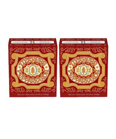 Nykers Nyakers Pepparkakor Swedish Original Ginger Snaps Cookies - Vegan Dairy-Free Snacks Gourmet Food Gift Sets 300g 2pk, Red