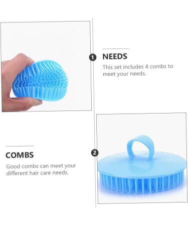 Beavorty 4-Piece Ergonomic Shower Scalp Brush Set | Hair Massage Comb for Shampooing & Cleaning - Buy Online on GoSupps.com
