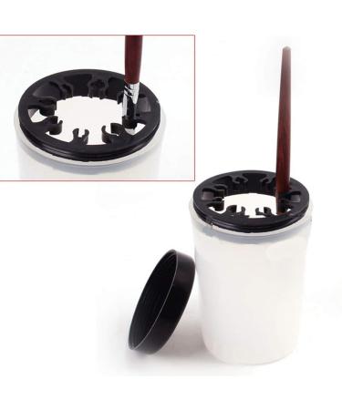 Nail Art Brush Cleaner Cup - UV Gel Polish Remover Pot with Multiple Size Slots - Black Lid - Buy Online on GoSupps.com