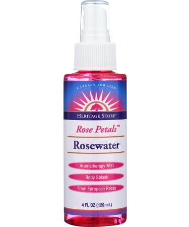 Heritage Products Rose Petals Rosewater Spray - 4 fl oz Heritage Products Aromatherapy Health & Beauty