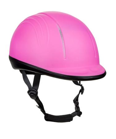 TuffRider Starter Basic Horse Riding Helmet Protective Head Gear for Equestrian Riders - SEI Certified -Hot Pink - S