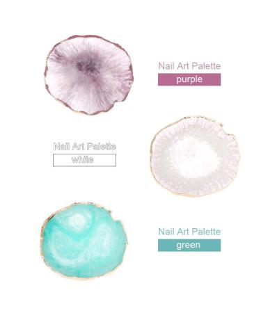 Acrylic Dappen Dish & Nail Art Palette - Green Manicure Tools for Nail Decoration | International Shipping - Buy Online on GoSupps.com