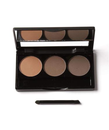 Durable Eyebrow Powder - Waterproof & Weld-Resistant Eye Cosmetic | 3 Colors with Brushes for Travel or Party - Buy Online on GoSupps.com