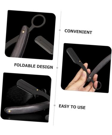 Buy Minkissy BartSalon Razor - Professional Foldable Hairdresser Tool for Men | Rustproof Stainless Steel & Wood Design - Buy Online on GoSupps.com